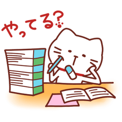 [LINEスタンプ] 薬学生おくすりニャンコ