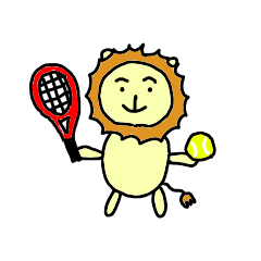 [LINEスタンプ] ライオンらい太 テニス編の画像（メイン）