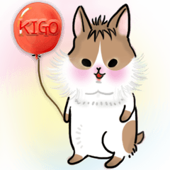 [LINEスタンプ] KIGO with the fluffy bangs