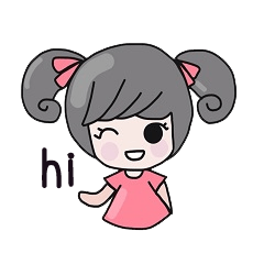 [LINEスタンプ] Cute little girl with a smile.