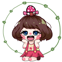 [LINEスタンプ] Ninko - mushroom girl