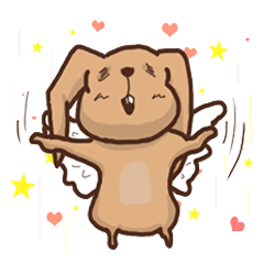 [LINEスタンプ] He's a rabbit