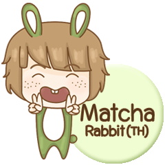 [LINEスタンプ] Matcha Rabbit (TH)