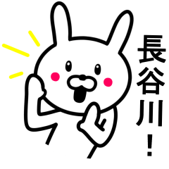 [LINEスタンプ] 長谷川さんに使えるウサギの画像（メイン）