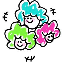 [LINEスタンプ] Afro Afro Afro