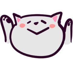 [LINEスタンプ] 灰色にゃんこ