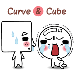 [LINEスタンプ] Curvecube the partner