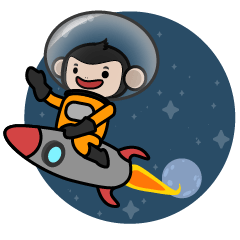 [LINEスタンプ] Habby Space Monkey