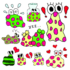 [LINEスタンプ] Feeling bad but cute creatures