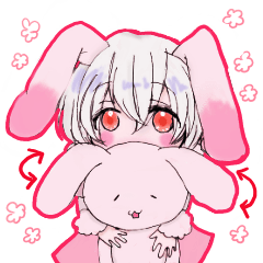 [LINEスタンプ] たまに人間？ゆるゆるうざぎ