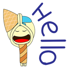 [LINEスタンプ] ice cream nutty v.en