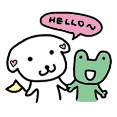 [LINEスタンプ] DOG AND FROG