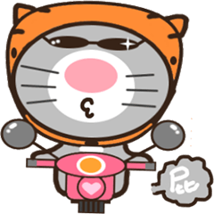 [LINEスタンプ] Ash Kat cat (loves handsome charmer)の画像（メイン）