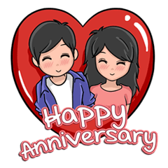 [LINEスタンプ] Couple Love Story