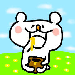 [LINEスタンプ] 白ワグマン