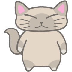 [LINEスタンプ] ぽんぽこねこ