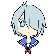 [LINEスタンプ] 片目の白銀少女