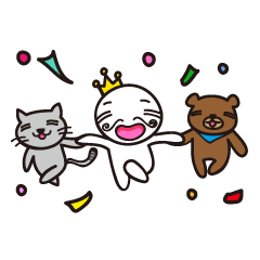 [LINEスタンプ] Bear-Cat-King