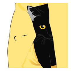[LINEスタンプ] リアル系黒猫の栄光