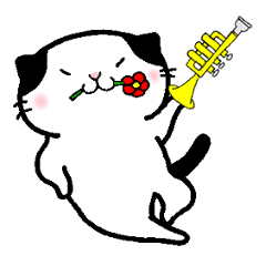 [LINEスタンプ] トランペット猫にゃん