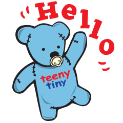 [LINEスタンプ] Teenytiny Blue Bear Cute