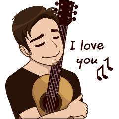 [LINEスタンプ] Me and My Guitarの画像（メイン）