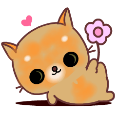 [LINEスタンプ] The big orange cat