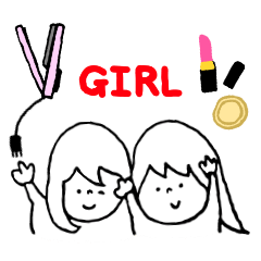 [LINEスタンプ] まいにちのおんなのこ