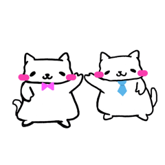 [LINEスタンプ] 双子のにゃんこ