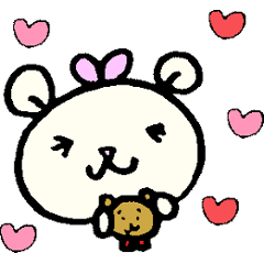 [LINEスタンプ] クマのるーちゃん