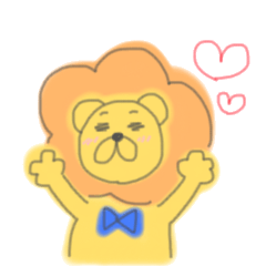 [LINEスタンプ] ほのぼのライオンくん