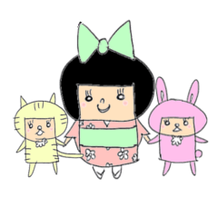 [LINEスタンプ] Kokeshi dolls and his friends