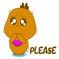 [LINEスタンプ] Cute Baby Brown Monster