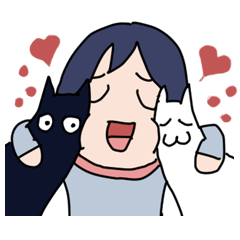 [LINEスタンプ] Girls to cats
