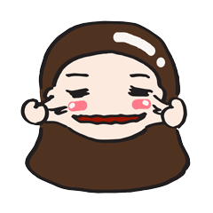 [LINEスタンプ] the  thick hair girl ah-in