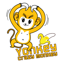 [LINEスタンプ] Yonkey Crazy Monkey by Happi Studio