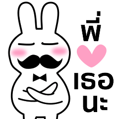 [LINEスタンプ] moustache usagi