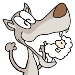 [LINEスタンプ] Can sheep beat a wolf？