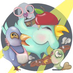 [LINEスタンプ] dookdui bird  and friends