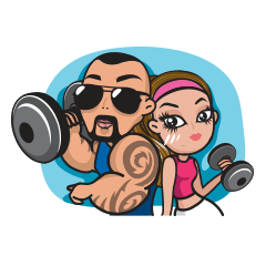 [LINEスタンプ] GYM LOVE: Bono ＆ Bony