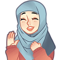 [LINEスタンプ] Expressive Hijab Girlの画像（メイン）