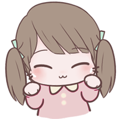 [LINEスタンプ] Chubby Girl (Eng)