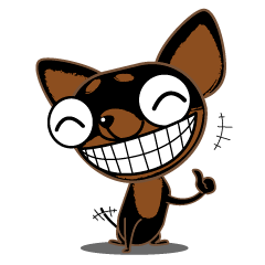 [LINEスタンプ] Cute Choc chip (Chiwawa dog)