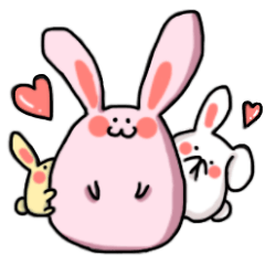 [LINEスタンプ] うさぎのぴょん