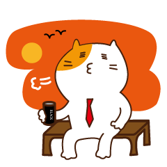 [LINEスタンプ] サラリーマンぽちゃねこ