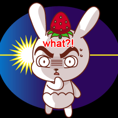 [LINEスタンプ] Little strawberry rabbit