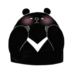 [LINEスタンプ] Chubby Formosan Black Bear