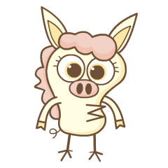 [LINEスタンプ] Pig Machi is coming