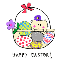 [LINEスタンプ] Dinkyneko ＆ Friends #4 _Spring ＆ Easter