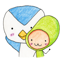 [LINEスタンプ] ペンさんとマメさん